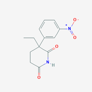 molecular formula C13H14N2O4 B12749980 m-Nitroglutethimide CAS No. 73252-00-3