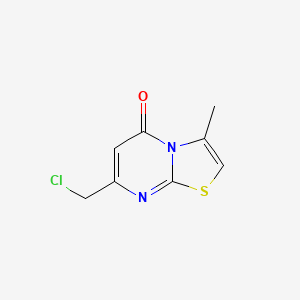 molecular formula C8H7ClN2OS B1275001 7-(chloromethyl)-3-methyl-5H-[1,3]thiazolo[3,2-a]pyrimidin-5-one CAS No. 100003-81-4