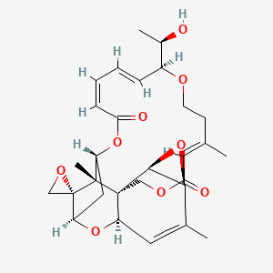 molecular formula C29H36O9 B12750062 Epoxyisororidin E CAS No. 64687-83-8