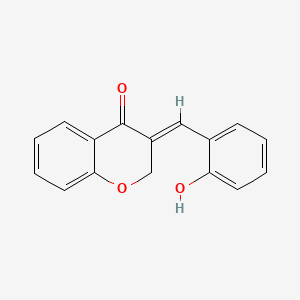 molecular formula C16H12O3 B12750100 (E)-2,3-Dihydro-3-((2-hydroxyphenyl)methylene)-4H-1-benzopyran-4-one CAS No. 130688-83-4