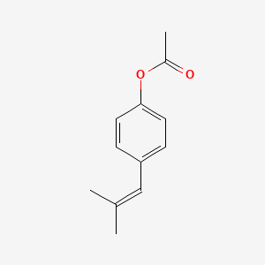 molecular formula C12H14O2 B12750222 p-(2-Methylpropenyl)phenol acetate CAS No. 53370-48-2