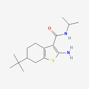 molecular formula C16H26N2OS B1275023 2-amino-6-tert-butyl-N-isopropyl-4,5,6,7-tetrahydro-1-benzothiophene-3-carboxamide CAS No. 588678-89-1