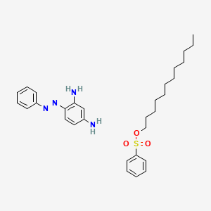 molecular formula C30H42N4O3S B12750231 Dodecyl benzenesulfonate;4-phenyldiazenylbenzene-1,3-diamine CAS No. 121734-16-5