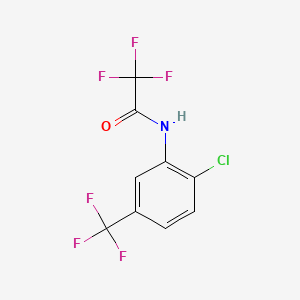 molecular formula C9H4ClF6NO B12750257 Acetanilide, 2'-chloro-2,2,2-trifluoro-5'-(trifluoromethyl)- CAS No. 90830-14-1