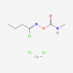 molecular formula C6H11CaCl3N2O2 B12750300 calcium;[(Z)-1-chlorobutylideneamino] N-methylcarbamate;dichloride CAS No. 171199-22-7