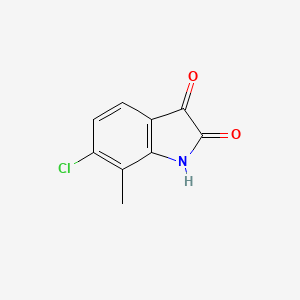 molecular formula C9H6ClNO2 B1275036 6-chloro-7-methyl-1H-indole-2,3-dione CAS No. 6374-90-9
