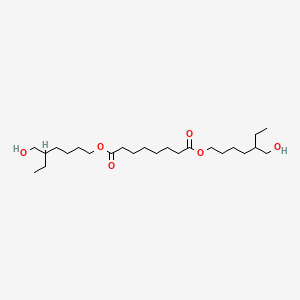 molecular formula C24H46O6 B12750403 bis[5-(hydroxymethyl)heptyl] octanedioate 