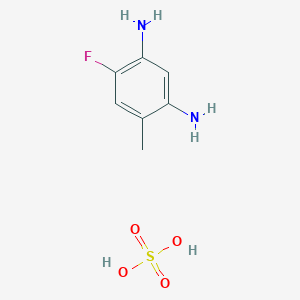 molecular formula C7H11FN2O4S B12750456 4-FLUORO-6-METHYL-m-PHENYLENEDIAMINE SULFATE CAS No. 217311-43-8