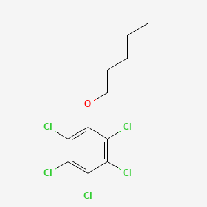 molecular formula C11H11Cl5O B12750474 Pentachlorophenol, n-pentyl ether CAS No. 98625-02-6