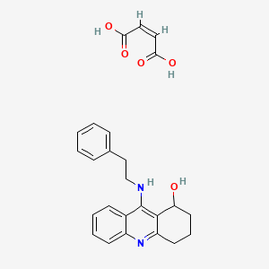 molecular formula C25H26N2O5 B12750488 (Z)-but-2-enedioic acid;9-(2-phenylethylamino)-1,2,3,4-tetrahydroacridin-1-ol CAS No. 104675-50-5