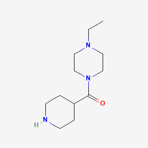 molecular formula C12H23N3O B1275051 (4-Ethylpiperazin-1-yl)(piperidin-4-yl)methanone 