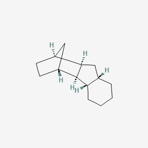 molecular formula C14H22 B12750532 Dodecahydro-1,4-methano-1H-fluorene, (1alpha,4alpha,4abeta,4balpha,8aalpha,9abeta)- CAS No. 100578-95-8