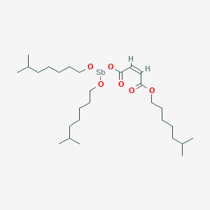 molecular formula C28H53O6Sb B12750567 2-Butenoic acid, 4-((bis(isooctyloxy)stibino)oxy)-4-oxo-, isooctyl ester, (2Z)- CAS No. 71850-88-9