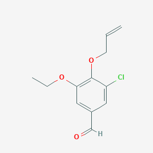 molecular formula C12H13ClO3 B1275058 4-(烯丙氧基)-3-氯-5-乙氧基苯甲醛 CAS No. 443291-94-9