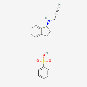 molecular formula C18H19NO3S B12750598 Rasagiline Besylate CAS No. 1201908-33-9