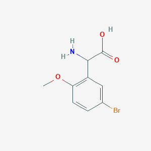 molecular formula C9H10BrNO3 B1275061 Amino(5-bromo-2-methoxyphenyl)acetic acid CAS No. 500696-01-5