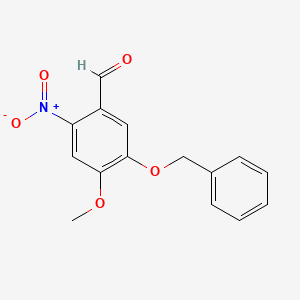 molecular formula C15H13NO5 B1275066 5-苄氧基-4-甲氧基-2-硝基苯甲醛 CAS No. 58662-50-3
