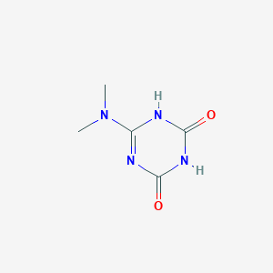 molecular formula C5H8N4O2 B12750684 6-(dimethylamino)-1,3,5-triazine-2,4(1H,3H)-dione CAS No. 13704-43-3