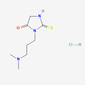 molecular formula C8H16ClN3OS B12750695 Hydantoin, 3-(3-(dimethylamino)propyl)-2-thio-, hydrochloride CAS No. 86503-26-6