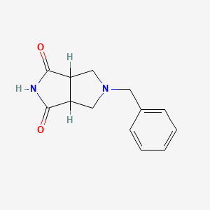 molecular formula C13H14N2O2 B1275075 5-Benzyl-octahydropyrrolo[3,4-c]pyrrole-1,3-dione CAS No. 848591-86-6