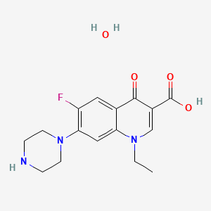 molecular formula C16H20FN3O4 B12750784 Norfloxacin monohydrate CAS No. 478082-34-7