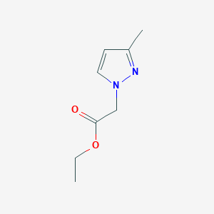 molecular formula C8H12N2O2 B1275085 乙酸(3-甲基-1H-吡唑-1-基)乙酯 CAS No. 934172-61-9