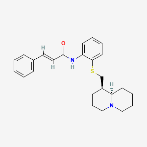 molecular formula C25H30N2OS B12750862 S-((2-Cinnamoylamino)phenyl)thiolupine CAS No. 156171-18-5