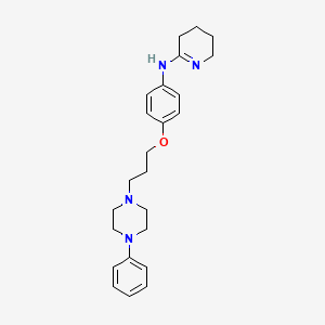 molecular formula C24H32N4O B12750910 2-Pyridanamine, 3,4,5,6-tetrahydro-N-(4-(3-(4-phenyl-1-piperazinyl)propoxy)phenyl)- CAS No. 85868-66-2