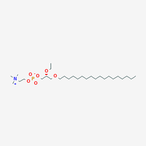 molecular formula C28H60NO6P B12750968 1-o-Octadecyl-2-O-ethylglyceryl-3-phosphorylcholine, (R)- CAS No. 91605-33-3