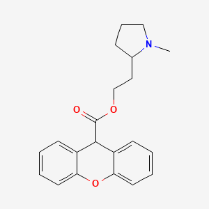 molecular formula C21H23NO3 B12751052 2-(1-Methyl-2-pyrrolidinyl)ethylxanthene-9-carboxylate CAS No. 102449-59-2