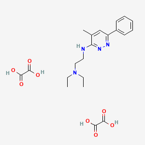 molecular formula C21H28N4O8 B12751127 N',N'-diethyl-N-(4-methyl-6-phenylpyridazin-3-yl)ethane-1,2-diamine;oxalic acid CAS No. 118269-75-3