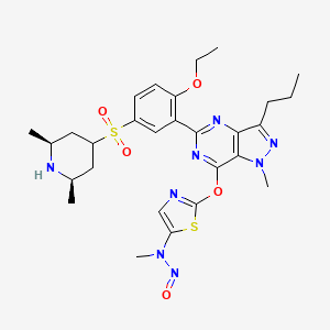molecular formula C28H36N8O5S2 B12751203 Nitroso-prodenafil 