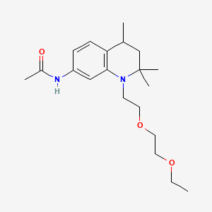 molecular formula C20H32N2O3 B12751211 Acetamide, N-(1-(2-(2-ethoxyethoxy)ethyl)-1,2,3,4-tetrahydro-2,2,4-trimethyl-7-quinolinyl)- CAS No. 71673-02-4