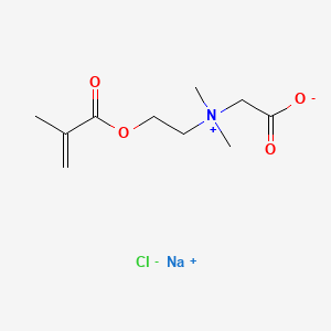 molecular formula C10H17ClNNaO4 B12751214 (Carboxymethyl)(2-(methacryloyloxy)ethyl)dimethylammonium chloride, sodium salt CAS No. 66822-59-1