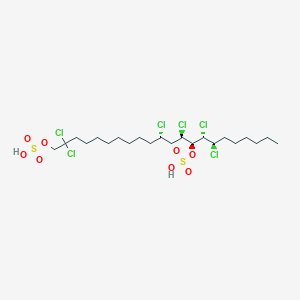 molecular formula C22H40Cl6O8S2 B12751289 Danicalipin A CAS No. 1174901-86-0