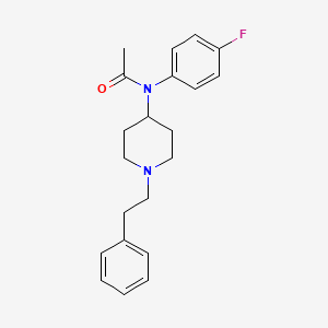 molecular formula C21H25FN2O B12751296 N-(4-fluorophenyl)-N-(1-phenethylpiperidin-4-yl)acetamide CAS No. 244195-30-0