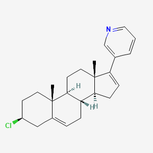 molecular formula C24H30ClN B12751376 3-Deoxy 3-chloroabiraterone CAS No. 2484719-16-4