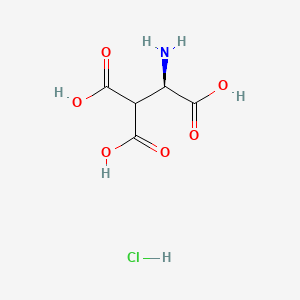 molecular formula C5H8ClNO6 B12751417 beta-Carboxyaspartic acid hydrochloride, (R)- CAS No. 111934-05-5