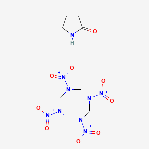 molecular formula C8H15N9O9 B12751465 Pyrrolidin-2-one;1,3,5,7-tetranitro-1,3,5,7-tetrazocane CAS No. 17415-51-9