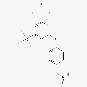 [4-[3,5-Bis(trifluoromethyl)phenoxy]phenyl]methanamine