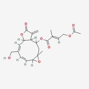 molecular formula C22H26O8 B12751471 Lmu-3 herz CAS No. 87376-86-1