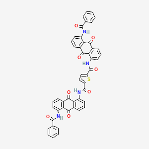 molecular formula C48H28N4O8S B12751533 N,N'-Bis(5-(benzoylamino)anthraquinon-1-yl)thiophene-2,5-dicarboxamide CAS No. 89923-47-7