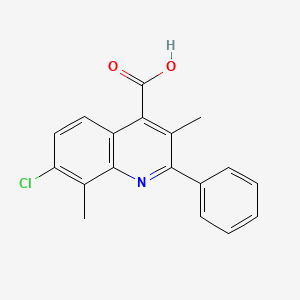 7-Chloro-3,8-dimethyl-2-phenylquinoline-4-carboxylic acid