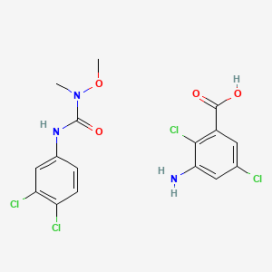 molecular formula C16H15Cl4N3O4 B12751582 Amilon CAS No. 11096-81-4