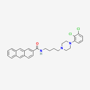 molecular formula C29H29Cl2N3O B12751597 N-(4-(4-(2,3-Dichlorophenyl)-1-piperazinyl)butyl)-2-anthracenecarboxamide CAS No. 197242-80-1
