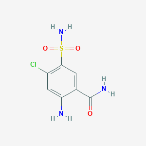 molecular formula C7H8ClN3O3S B127516 2-amino-4-chloro-5-sulfamoylbenzamide CAS No. 34121-17-0