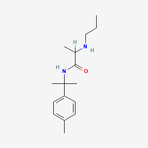 molecular formula C16H26N2O B12751603 Propanamide, N-(1-methyl-1-(4-methylphenyl)ethyl)-2-(propylamino)- CAS No. 91793-45-2