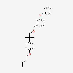 molecular formula C27H32O3 B12751629 Benzene, 1-((2-(4-butoxyphenyl)-2-methylpropoxy)methyl)-3-phenoxy- CAS No. 80844-21-9