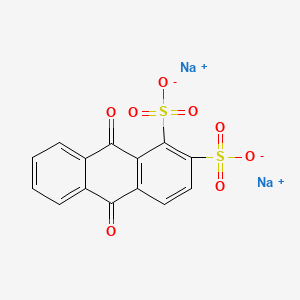 molecular formula C14H6Na2O8S2 B12751701 Anthracenedisulfonic acid, 9,10-dihydro-9,10-dioxo-, disodium salt CAS No. 71461-97-7