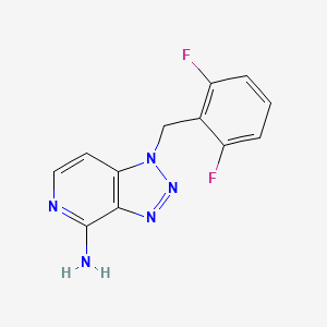 molecular formula C12H9F2N5 B12751742 BW-534U87 free base CAS No. 133563-45-8